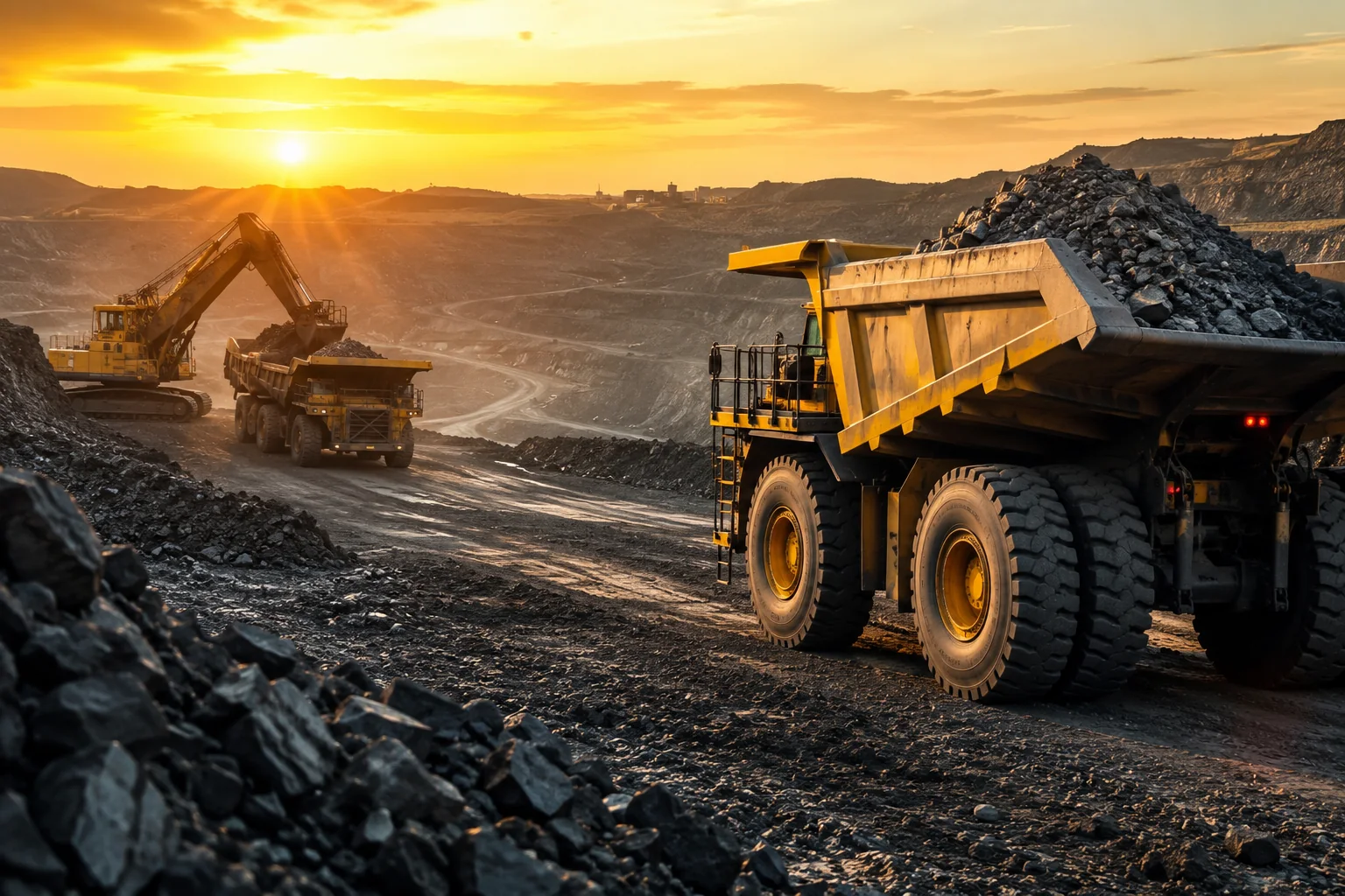 Open-cast mining operations